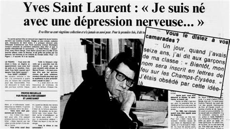 yves saint laurent depressione|is yves saint laurent sick.